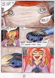 Size: 2350x3273 | Tagged: safe, artist:40kponyguy, derpibooru exclusive, adagio dazzle, equestria girls, 40kponyguy's dazzlings return, comic, laughing, magic capture device, traditional art