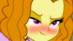 Size: 1208x684 | Tagged: safe, edit, edited screencap, screencap, adagio dazzle, equestria girls, rainbow rocks, blushing, solo