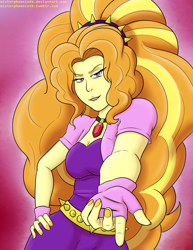 Size: 2550x3300 | Tagged: safe, artist:misterph0enix, adagio dazzle, equestria girls, rainbow rocks, lip bite, seductive, solo, uncanny valley