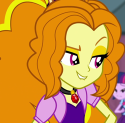 Size: 708x697 | Tagged: safe, adagio dazzle, equestria girls, rainbow rocks, cropped, lip bite, solo focus