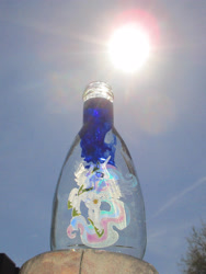 Size: 2106x2807 | Tagged: safe, artist:malte279, princess celestia, alicorn, pony, glass, glass bottle, glass engraving, glass painting, inked, sun