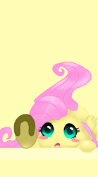 Size: 1000x1800 | Tagged: safe, fluttershy, pegasus, pony, female, flushing, mare, phone wallpaper, solo