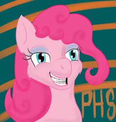 Size: 1280x1344 | Tagged: safe, artist:titankore, pinkie pie, earth pony, pony, braces, bust, cute, happy, portrait, smiling, solo, teenager, younger