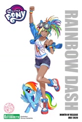 Size: 788x1182 | Tagged: safe, derpibooru import, rainbow dash, human, pegasus, pony, anime, human ponidox, humanized, kotobukiya, kotobukiya rainbow dash, one eye closed, self ponidox, wink, winking at you