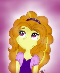 Size: 527x639 | Tagged: safe, artist:tanitiupi14, adagio dazzle, equestria girls, heart eyes, looking up, simple background, solo, wingding eyes