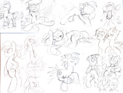 Size: 1600x1200 | Tagged: safe, artist:stec-corduroyroad, derpibooru import, rarity, twilight sparkle, twilight sparkle (alicorn), oc, alicorn, pony, unicorn, female, frank jaeger, gray fox, mare, metal gear, monochrome, sketch dump, traditional art