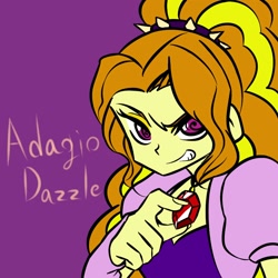 Size: 1000x1000 | Tagged: safe, artist:raika0306, adagio dazzle, equestria girls, humanized, jewelry, pendant, solo