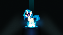 Size: 1920x1080 | Tagged: safe, artist:elalition, derpibooru import, dj pon-3, vinyl scratch, pony, unicorn, solo, wallpaper