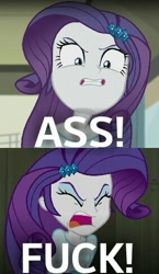 Size: 283x489 | Tagged: safe, edit, edited screencap, screencap, rarity, dance magic, equestria girls, rainbow rocks, spoiler:eqg specials, angry, angry video game nerd, rage, swearing, top gun, vulgar, yelling