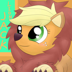 Size: 1024x1024 | Tagged: safe, artist:gamijack, applejack, earth pony, pony, applelion, clothes, costume, solo