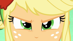 Size: 1280x720 | Tagged: safe, applejack, equestria girls, friendship games, eye, eyes, persona eyes, solo