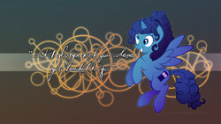 Size: 1366x768 | Tagged: safe, artist:lissystrata, derpibooru import, alicorn, pony, doctor who, idris, ponified, solo, tardis, wallpaper