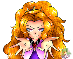 Size: 441x360 | Tagged: safe, artist:eshtinayt, adagio dazzle, equestria girls, reaching out, solo, watermark