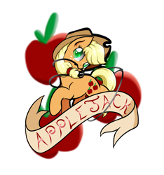 Size: 1465x1568 | Tagged: safe, artist:alazak, applejack, earth pony, pony, lasso, mouth hold, solo