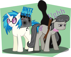 Size: 7988x6331 | Tagged: safe, artist:lukeine, dj pon-3, octavia melody, vinyl scratch, earth pony, pony, absurd resolution, cello, musical instrument, radio