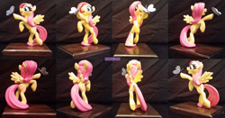 Size: 1280x671 | Tagged: safe, artist:prodius, fluttershy, butterfly, craft, female, figurine, irl, photo, sculpey, sculpture, show accurate, solo, traditional art