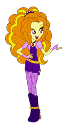 Size: 1143x2133 | Tagged: safe, artist:lyricgemva, adagio dazzle, equestria girls, rainbow rocks, boots, clothes, headband, high heel boots, open mouth, shoes, simple background, solo, spikes, transparent background, vector