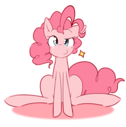 Size: 1609x1624 | Tagged: safe, artist:akainu_pony, pinkie pie, earth pony, pony, looking at you, pixiv, smiling, smug, solo