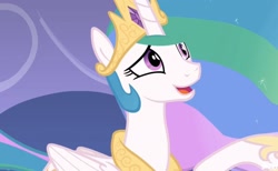 Size: 1834x1130 | Tagged: safe, screencap, princess celestia, alicorn, pony, horse play, discovery family logo, female