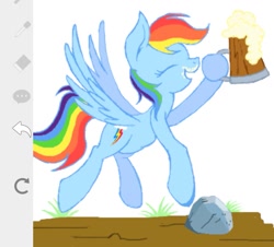 Size: 1125x1018 | Tagged: safe, artist:psaxophone, derpibooru import, rainbow dash, pegasus, pony, drink, mug, solo