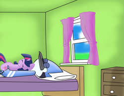 Size: 3269x2544 | Tagged: safe, artist:kaiamurosesei, derpibooru import, twilight sparkle, crossover, crossover shipping, mordecai, mordetwi, regular show, shipping