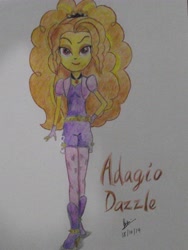 Size: 3000x4000 | Tagged: safe, artist:brianchoobrony-artie, adagio dazzle, equestria girls, solo, traditional art