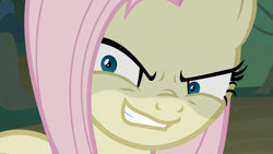 Size: 1920x1080 | Tagged: safe, screencap, mean fluttershy, pegasus, pony, the mean 6, adoracreepy, clone, crazy face, creepy, cute, everfree forest, evil grin, faic, female, flutterbitch, grin, mare, pure unfiltered evil, rapeface, shyabetes, smiling
