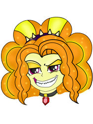 Size: 1296x1728 | Tagged: safe, artist:blazingdazzlingdusk, adagio dazzle, equestria girls, evil grin, grin, looking at you, simple background, smiling, solo, transparent background