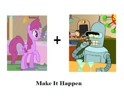 Size: 1219x967 | Tagged: safe, berry punch, berryshine, bender bending rodriguez, benderpunch, crack shipping, exploitable meme, futurama, make it happen