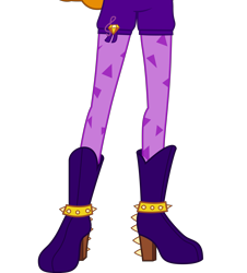 Size: 3945x4370 | Tagged: safe, artist:teentitansfan201, edit, adagio dazzle, equestria girls, rainbow rocks, absurd resolution, boots, clothes, cropped, high heel boots, simple background, solo, spikes, transparent background, vector, vector edit