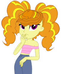 Size: 810x986 | Tagged: safe, artist:trixiesparkle63, adagio dazzle, equestria girls, adoragio, alternate hairstyle, cute, midriff, pigtails, solo