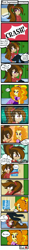 Size: 1024x8713 | Tagged: safe, artist:wubcakeva, adagio dazzle, oc, oc:cupcake slash, equestria girls, rainbow rocks, absurd resolution, canterlot high, clothes, clumsy, comic, dialogue, duo, equestria girls-ified, hoodie, keep calm, nervous, ponytail, speech bubble, sweat, sweater