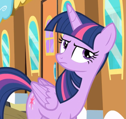 Size: 697x659 | Tagged: safe, derpibooru import, screencap, twilight sparkle, twilight sparkle (alicorn), alicorn, pony, rarity takes manehattan, female, grumpy, grumpy twilight, mare, solo, tired of your shit