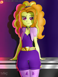 Size: 1000x1333 | Tagged: safe, artist:thealjavis, adagio dazzle, equestria girls, clothes, female, looking at you, multiple variants, solo