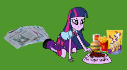 Size: 1358x752 | Tagged: safe, derpibooru import, twilight sparkle, dog, equestria girls, dog food, insanity, op is a cuck