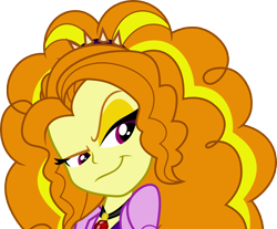 Size: 7000x5786 | Tagged: safe, artist:luckreza8, adagio dazzle, equestria girls, rainbow rocks, absurd resolution, clothes, female, gem, lidded eyes, pendant, raised eyebrow, simple background, siren gem, smiling, smirk, smug, solo, transparent background, vector