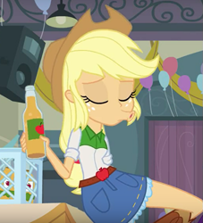 Size: 551x608 | Tagged: safe, screencap, applejack, equestria girls, clothes, female, solo