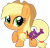 Size: 990x957 | Tagged: safe, artist:lupulrafinat, applejack, earth pony, pony, chibi, cute, jackabetes, solo