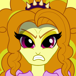 Size: 2560x2560 | Tagged: safe, artist:cybersquirrel, adagio dazzle, equestria girls, angry, bust, solo