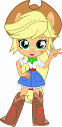 Size: 8878x18019 | Tagged: safe, artist:gabrielwoj, applejack, equestria girls, .svg available, absurd resolution, clothes, doll, equestria girls minis, simple background, skirt, solo, toy, transparent background, vector