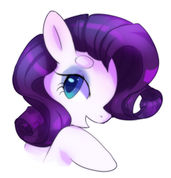 Size: 1280x1329 | Tagged: safe, artist:tazmiliandevil, rarity, pony, unicorn, beanbrows, bust, colored pupils, cute, eyebrows, female, mare, missing horn, portrait, raribetes, simple background, solo, white background