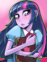 Size: 900x1200 | Tagged: safe, artist:mi*-so* no* u, derpibooru import, twilight sparkle, equestria girls, pixiv, solo