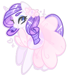 Size: 831x934 | Tagged: safe, artist:euphoriapony, rarity, pony, unicorn, clothes, cute, dress, hair accessory, heart, heart eyes, raribetes, simple background, solo, transparent background, wingding eyes