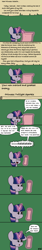 Size: 600x3600 | Tagged: safe, artist:bjdazzle, mean twilight sparkle, alicorn, pony, comic:letters to celestia, the mean 6, chibi, clone, comic, coup, dear princess celestia, didn't think this through, evil, evil laugh, fail, female, impersonating, implied princess celestia, implied spike, implied twilight sparkle, insult, laughing, letter, levitation, magic, mare, pure unfiltered evil, quill, scroll, telekinesis, threat, twilight is anakin, welp, writing, you monster