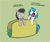 Size: 1100x931 | Tagged: safe, artist:naterrang, dj pon-3, octavia melody, vinyl scratch, earth pony, pony, food, taco