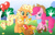 Size: 1024x649 | Tagged: safe, artist:willemijn1991, applejack, pinkie pie, earth pony, pony, mane swap, palette swap, personality swap