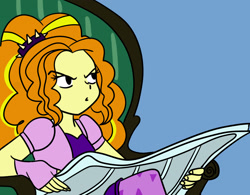 Size: 1849x1441 | Tagged: safe, artist:nairdags, adagio dazzle, equestria girls, female, newspaper, reference, solo, tom and jerry