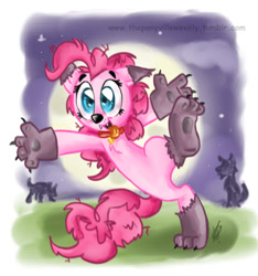 Size: 684x731 | Tagged: safe, artist:vago-xd, part of a set, pinkie pie, earth pony, hengstwolf, pony, werewolf, clothes, costume, nightmare night, solo