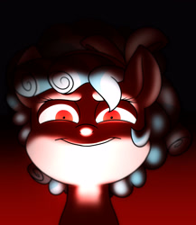 Size: 3904x4500 | Tagged: safe, artist:chub-wub, cozy glow, pegasus, pony, creepy, evil grin, female, filly, grin, pure concentrated unfiltered evil of the utmost potency, pure unfiltered evil, shrunken pupils, smiling, solo