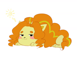 Size: 1600x1200 | Tagged: safe, artist:amazingpuffhair, adagio dazzle, cat, catdagio, catified, prone, relaxing, simple background, smiling, species swap